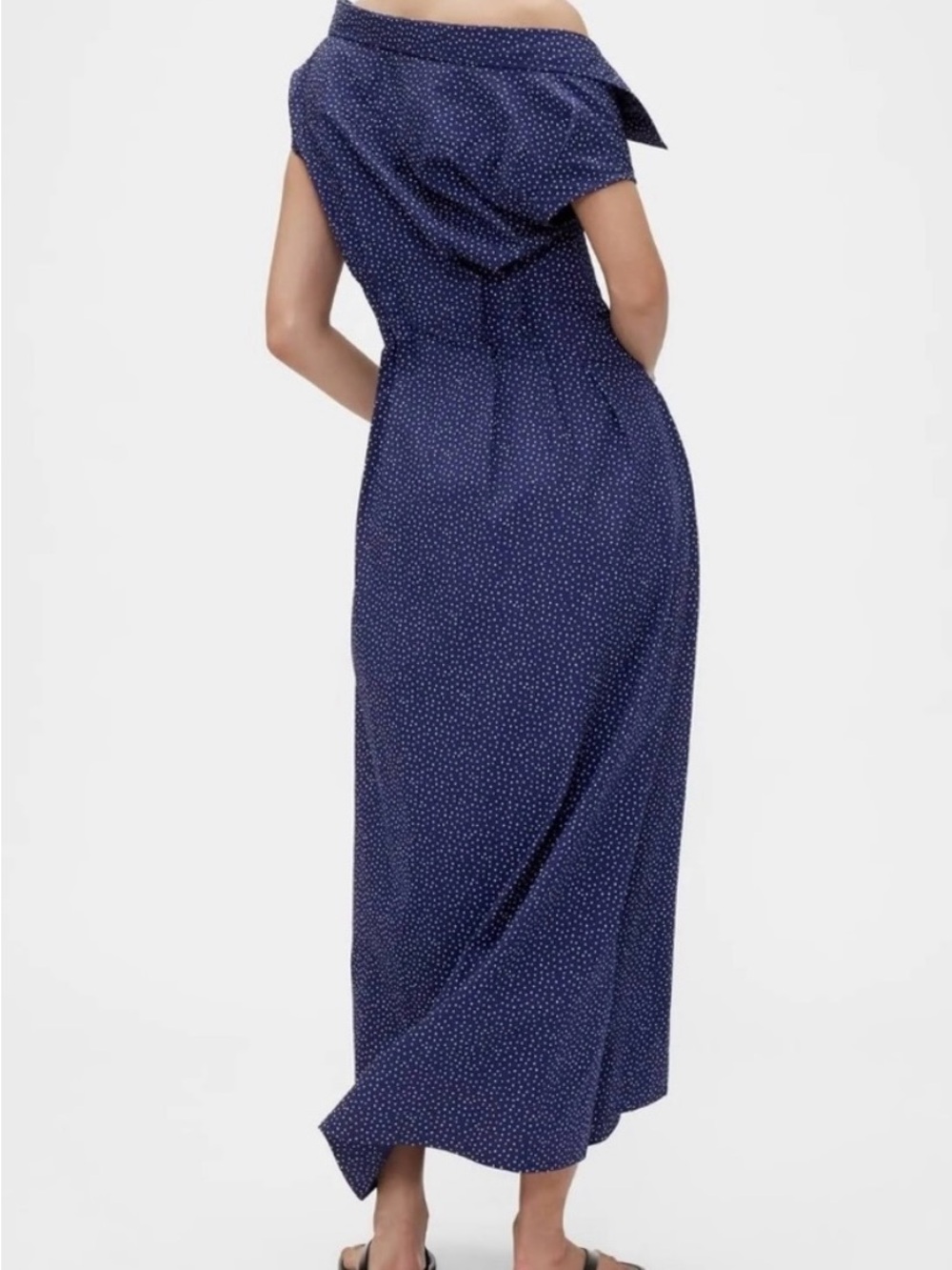 GAP studio sold out! Navy Blue Polka Dot Maxi Dress - Picture 2 of 3